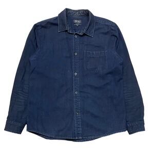 A.P.C. Men's Casual Button Down Shirt - Dark Blue